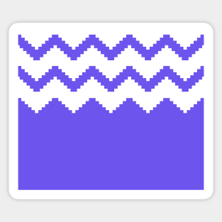 Zigzag geometric pattern - blue and white. Sticker